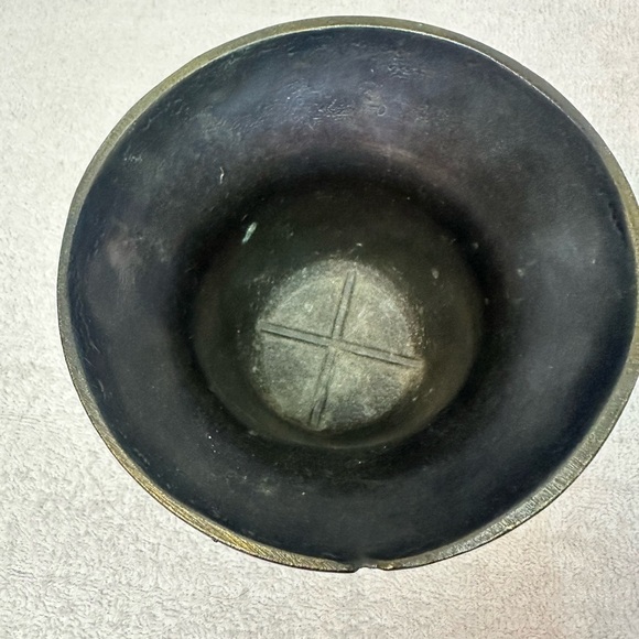 1976 US Bicentennial Bronze Pharmacy Mortar, No Pestle Liberty Bell Design 3.25" - Picture 5 of 6